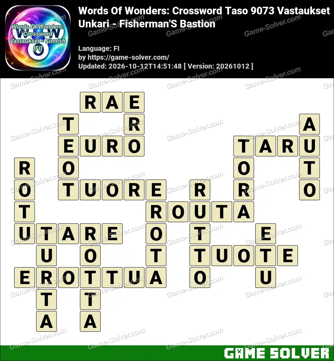 Words Of Wonders: Crossword Taso 9073 Vastaukset – Unkari – Fisherman’S Bastion